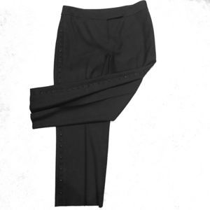 Ann Taylor Black Ankle Pants w/ side bead detail